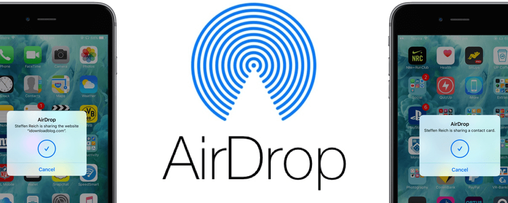 Airdrop d'Iphone à Mac Airdrop