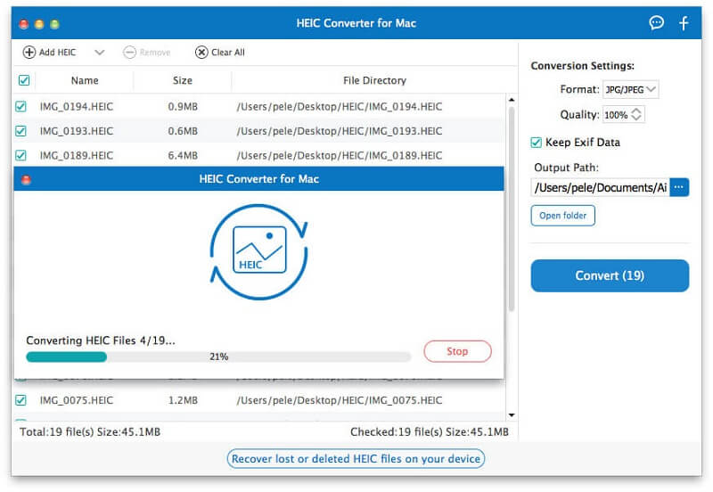 Convertisseur Aiseesoft HEIC en JPG