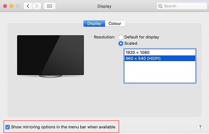 Autoriser l'affichage de l'icône AirPlay