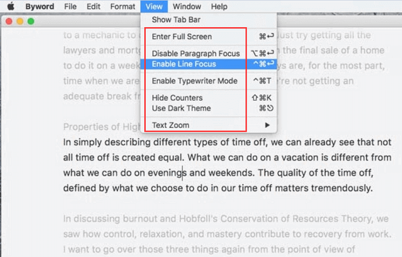 Traitement de texte pour Mac Byword
