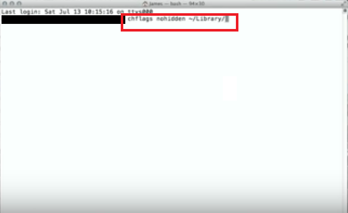 Rechercher le dossier Usr sur Mac