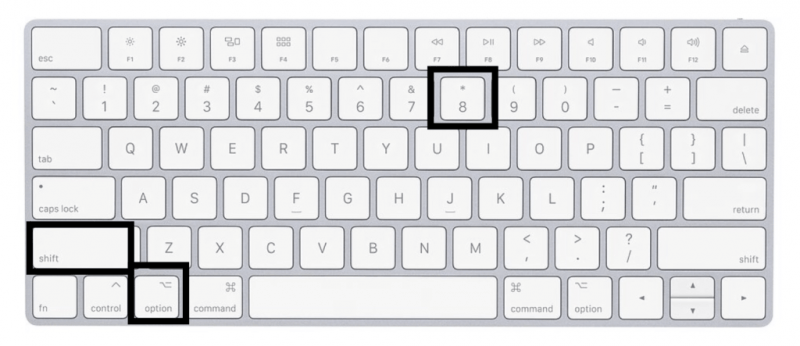 Faire le symbole de degré sur le clavier Mac