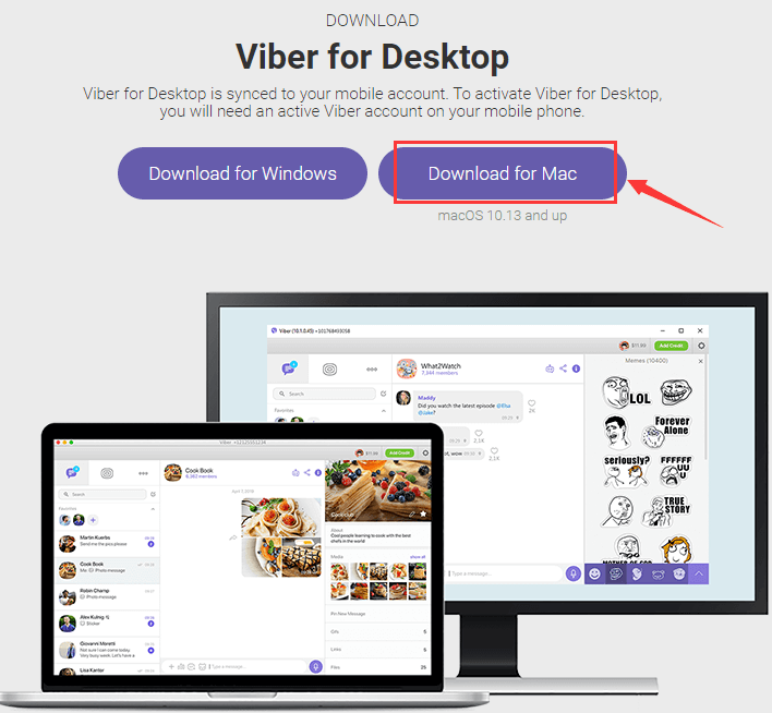 Téléchargez Viber sur mon Mac