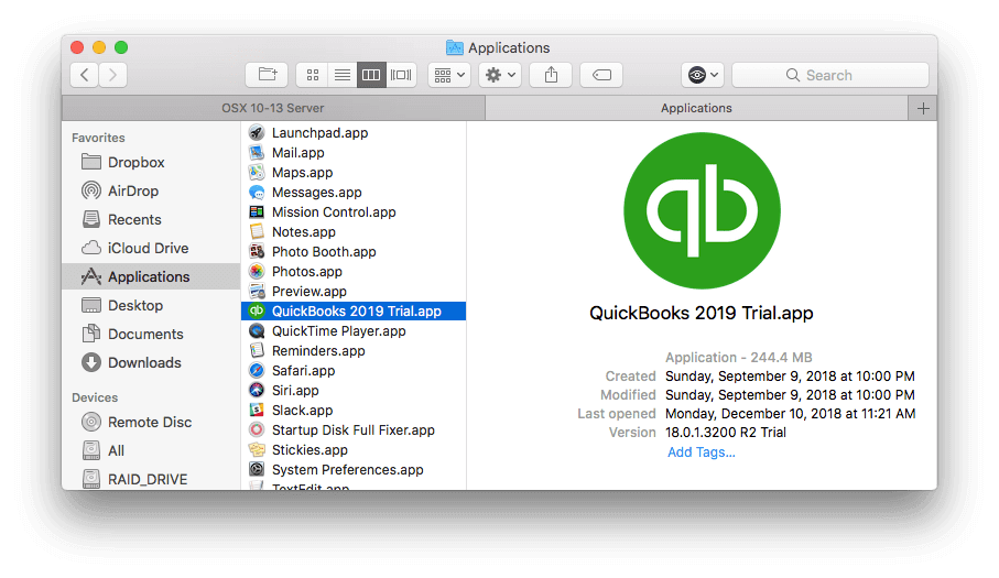 Désinstaller QuickBooks