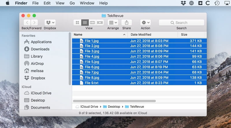 Comment sélectionner plusieurs fichiers sur Mac