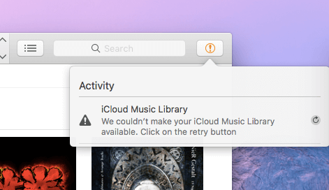 Nous ne pouvions pas rendre votre bibliothèque musicale iCloud disponible