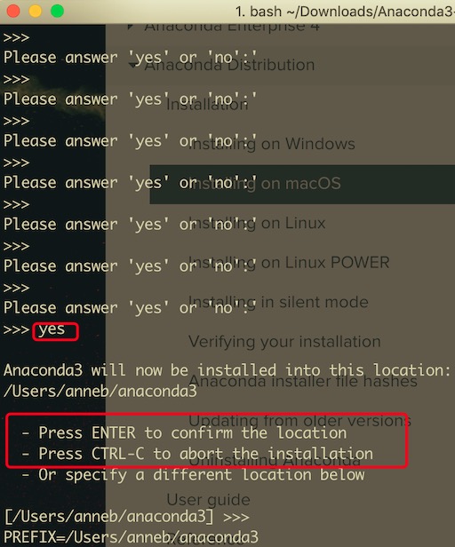 Installer Anaconda sur Mac à l'aide de la ligne de commande