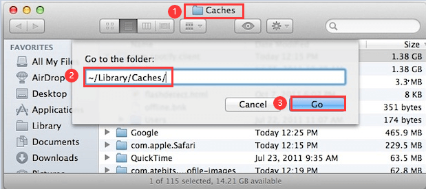 Supprimer les caches sur Mac