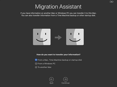 Assistant de migration Mac