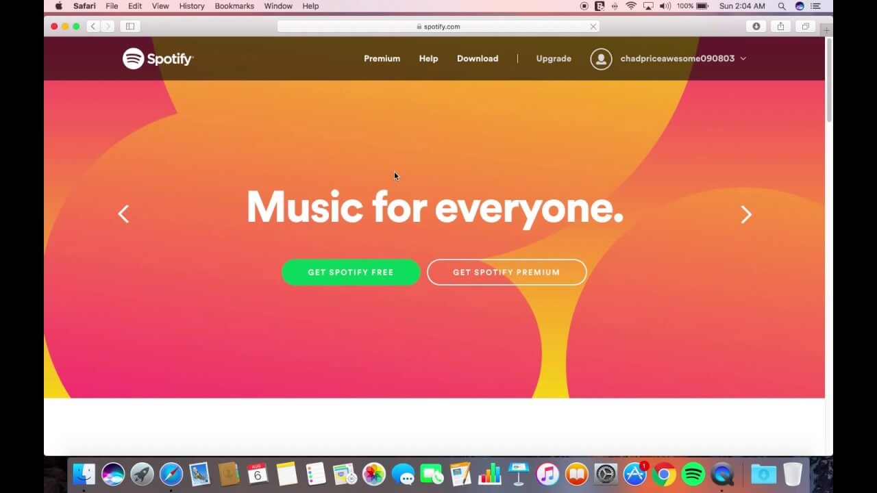 Macbookpro Spotify