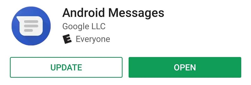 Ouvrez l'application Android Messages