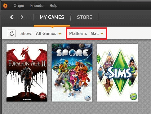 Origin sur Mac