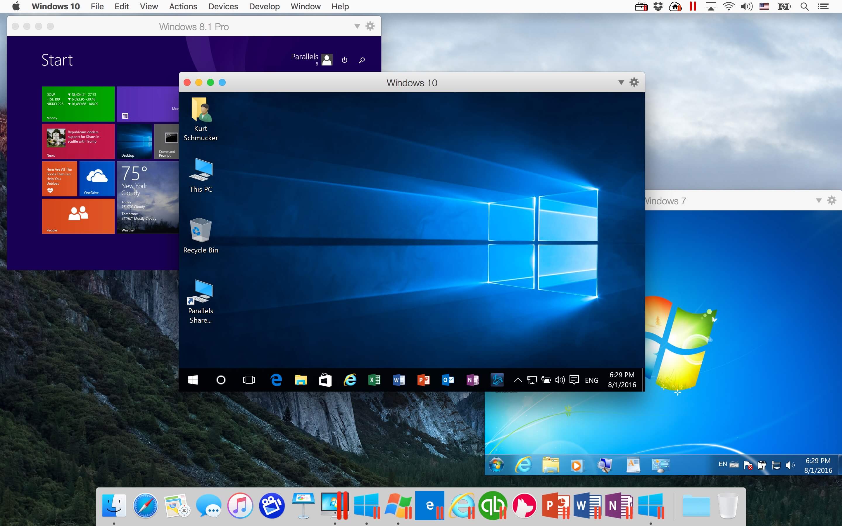 Parallels Desktop sur Mac
