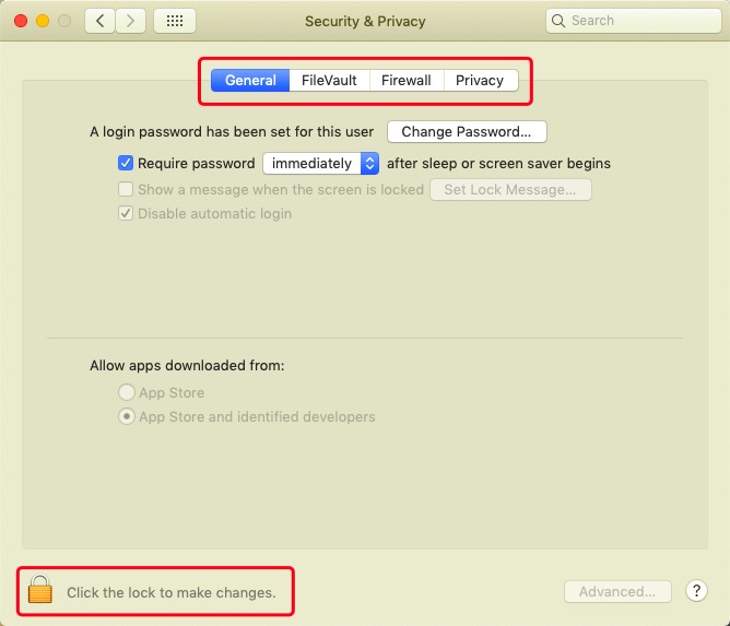 Comment avoir accès aux préférences de sécurité sur Mac