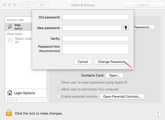 Configurer un mot de passe système
