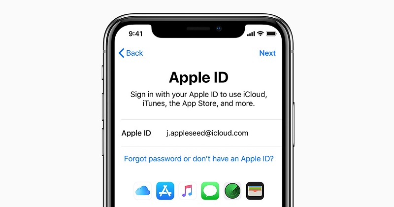 Connectez-vous à votre identifiant Apple