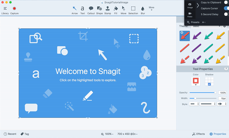 Outil de capture pour Mac Snagit