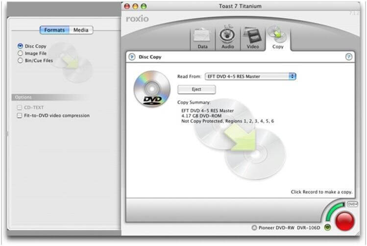 Utilisez Toast Titanium pour convertir un DVD en MP4 sur Mac