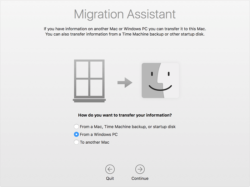 Transférer iTunes à l'aide de l'Assistant de migration