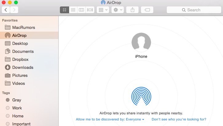 Transférer des photos d'un Mac vers un iPhone à l'aide d'AirDrop