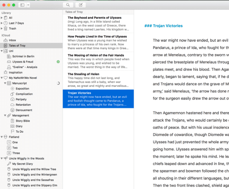 Traitement de texte pour Mac Ulysses
