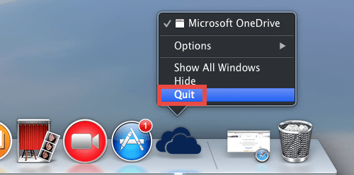 Supprimer OneDrive de Mac manuellement