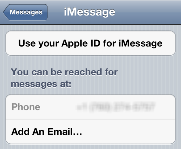 Utilisez votre identifiant Apple pour iMessage