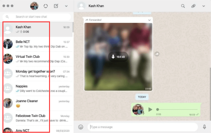 Utilisez WhatsApp pour Mac