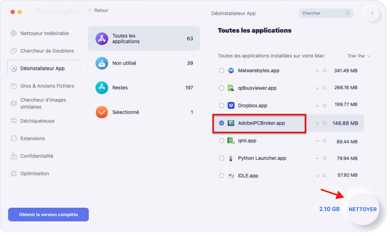 Supprimer AdobeIPCBroker de Mac automatiquement