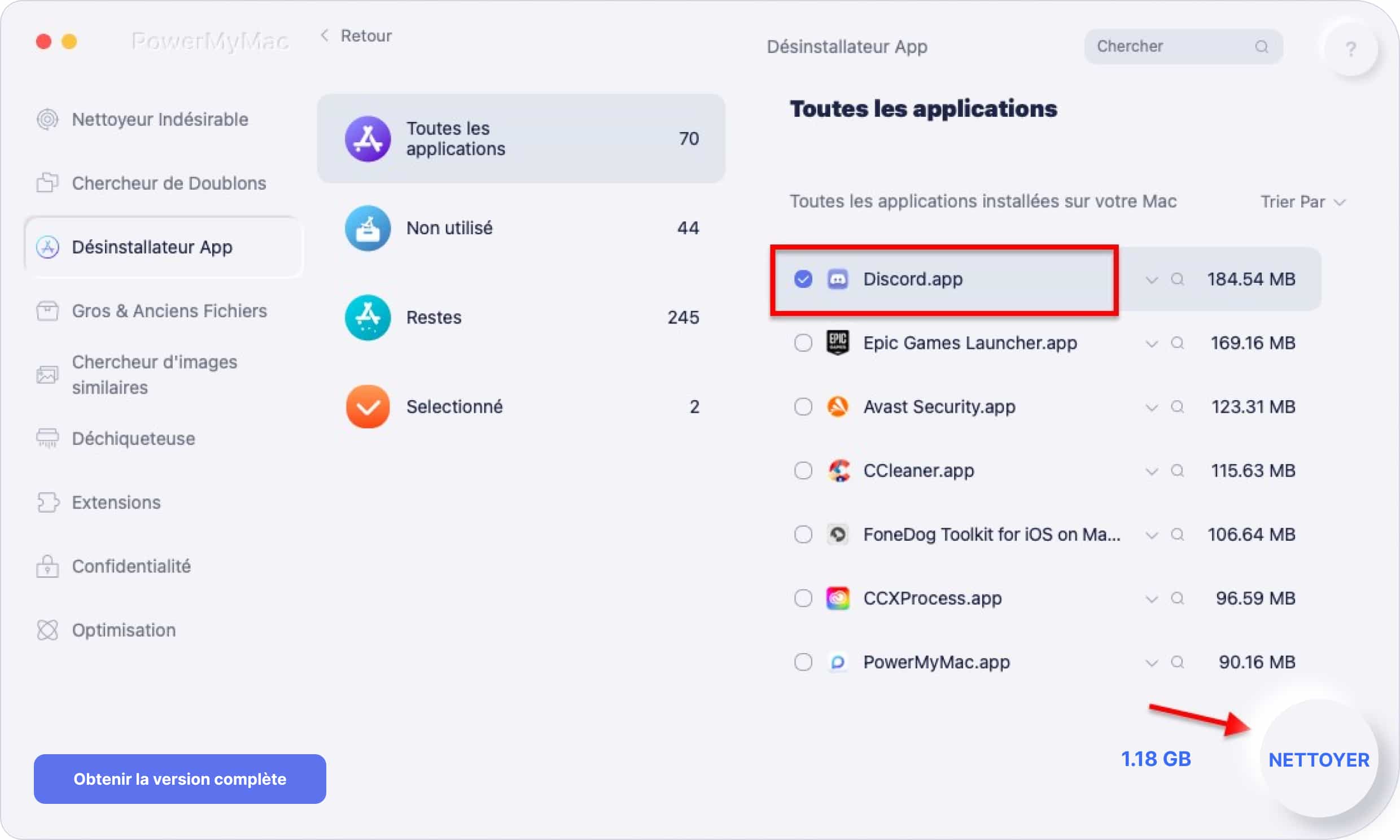 Désinstaller Discord sur Mac avec PowerMyMac