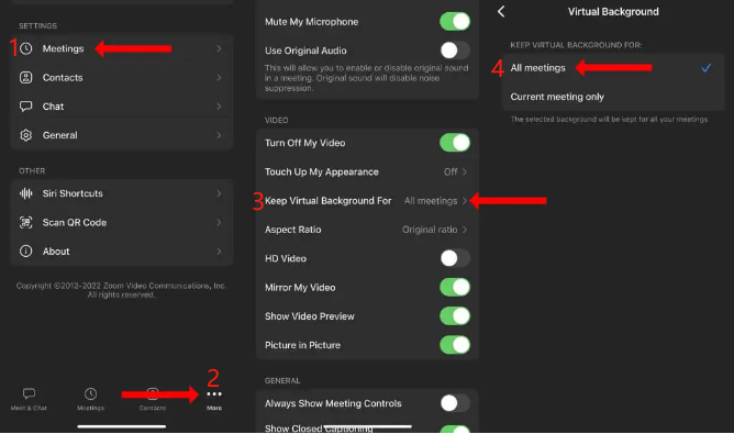 Flou d'arrière-plan Zoom sur le téléphone