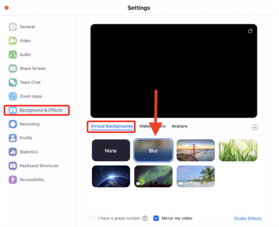 Flouter l'arrière-plan de Zoom sur Mac