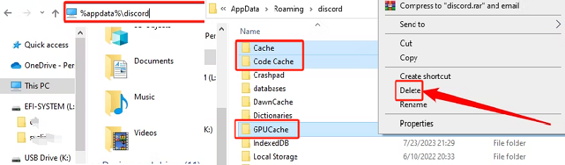 Supprimer le cache pour corriger l'écran noir de Discord Stream