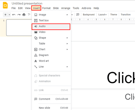 Enregistrement vocal sur Google Slides