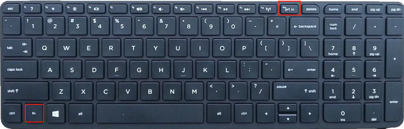 Capture d'écran sur Acer avec un clavier