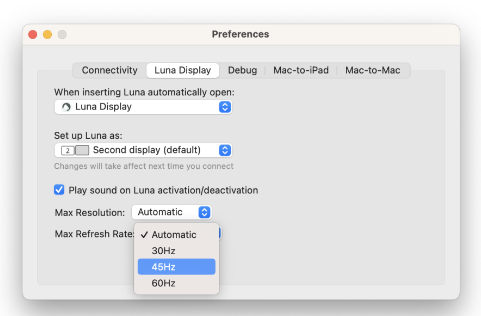 Utiliser l'iMac comme moniteur via Luna Display