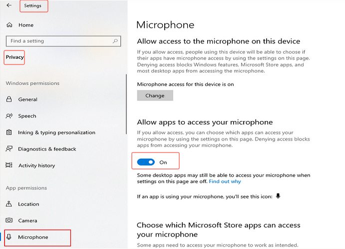 Activez le microphone pour réparer PowerPoint n'enregistrant pas d'audio