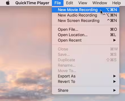 Enregistrer une vidéo avec une webcam sur Mac QuickTime