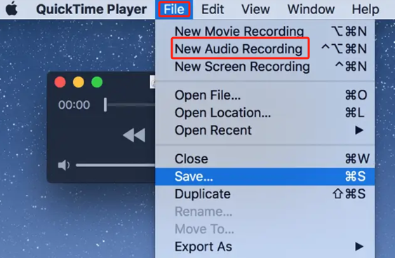 Enregistrer de l'audio sur Mac avec QuickTime Player