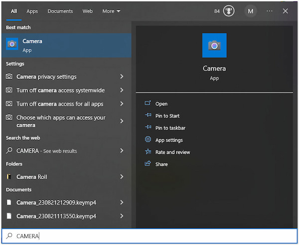 Enregistrer une vidéo avec une webcam sous Windows via une caméra