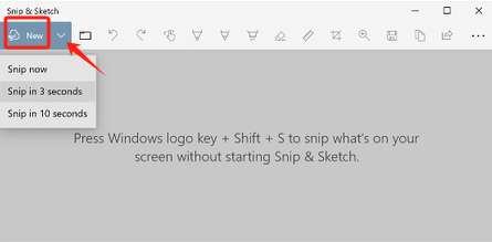 Capture d'écran sur Acer à l'aide de Snip & Sketch