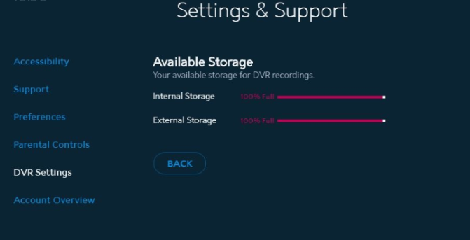 Afficher le stockage disponible pour résoudre le problème de dysfonctionnement du DVR Spectrum