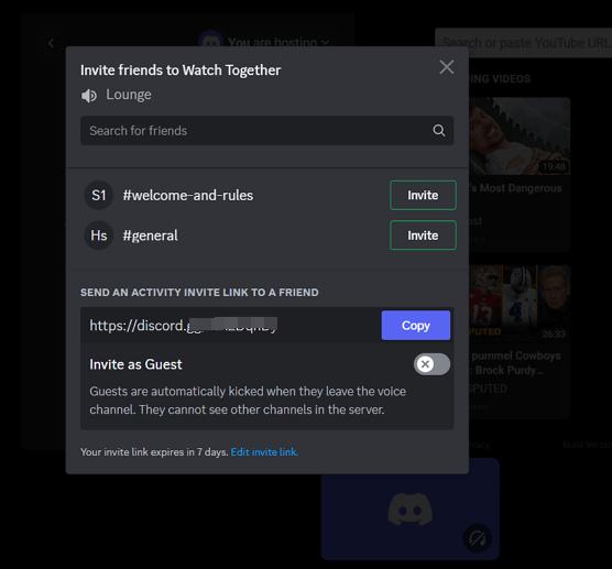 Regardez des vidéos YouTube ensemble sur Discord