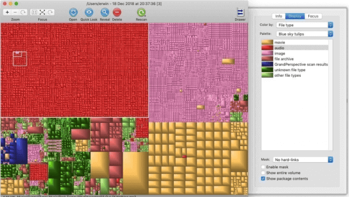 WinDirStat pour Mac Alternative GrandPerspective