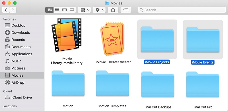 Où trouver les fichiers iMovie