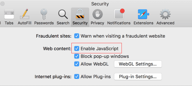 Activer JavaScript sur le navigateur Web
