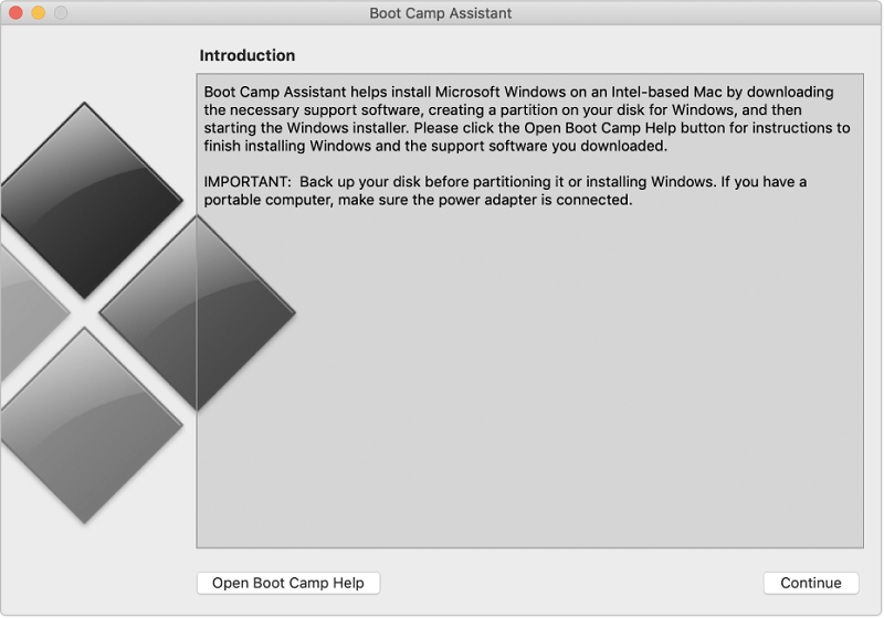 Ouvrez Boot Camp