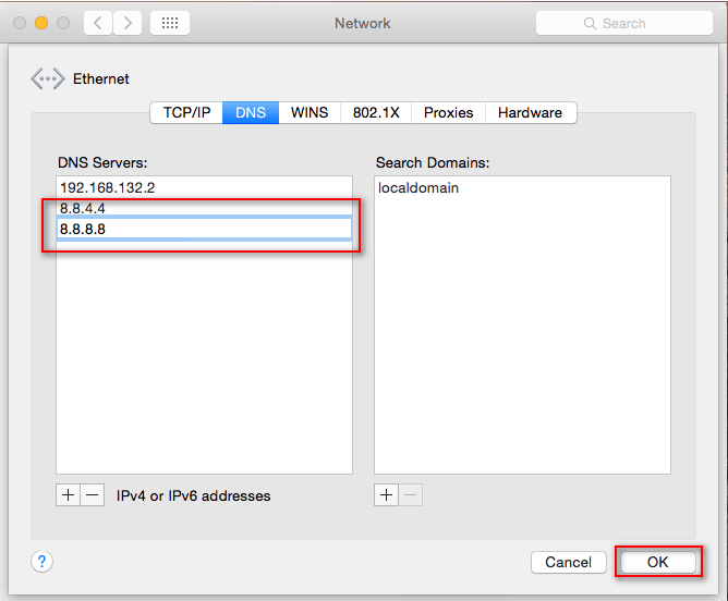 Modifier les paramètres DNS