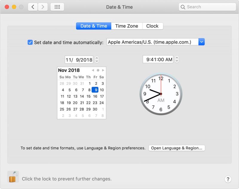Vérifiez la date et l'heure sur votre Mac