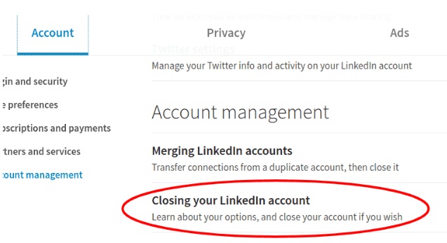 Comment fermer votre compte Linkedin